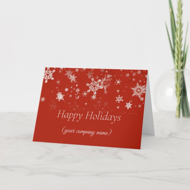 Carte de Noël d'entreprise avec Flèches rouges (Devant)