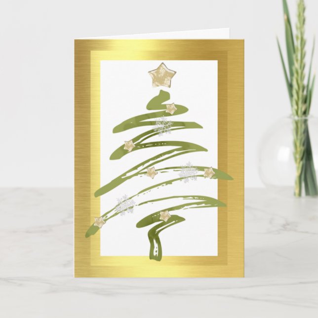Carte de Noël d'entreprise avec Noël T (Devant)