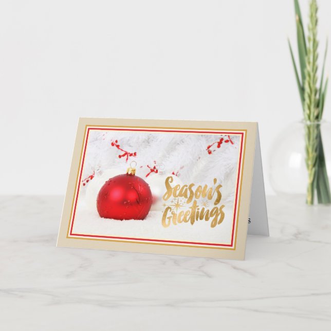 Carte de Noël d'entreprise avec Noël T (Devant)