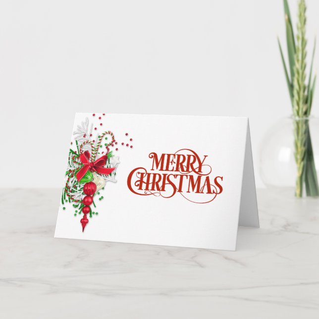 Carte de Noël d'entreprise avec ornement (Devant)