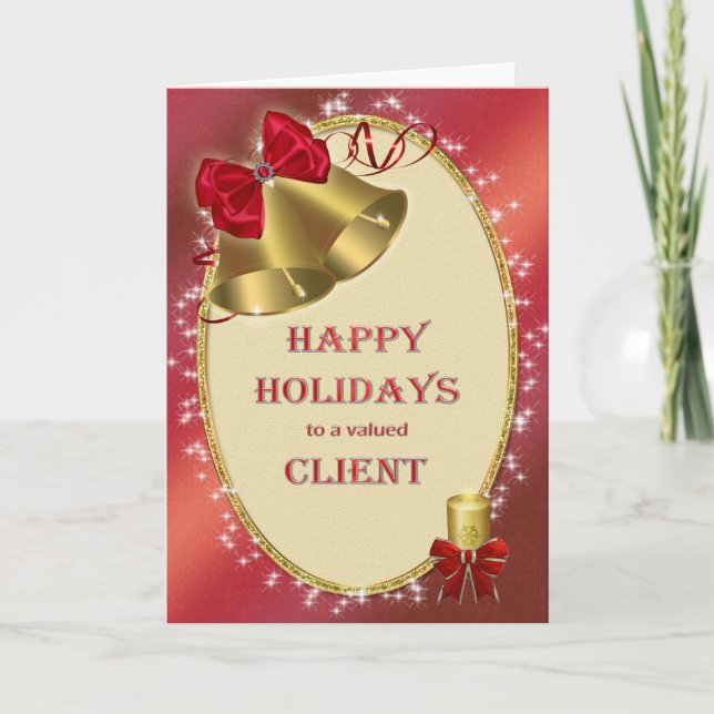 Carte de Noël d'entreprise pour client (Devant)