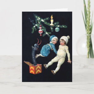 Carte de Noël Déplaisant vintage Krampus