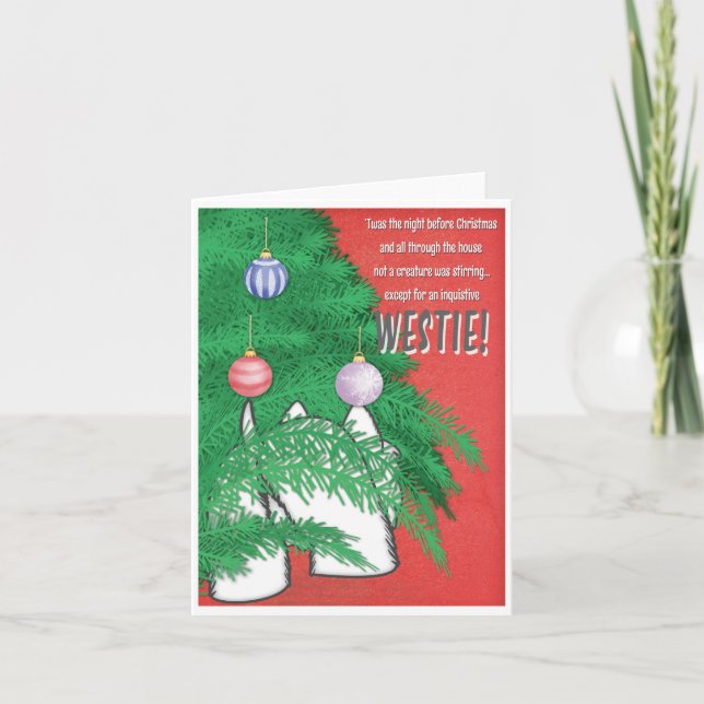 Carte de Noël des amateurs de Westie (Devant)