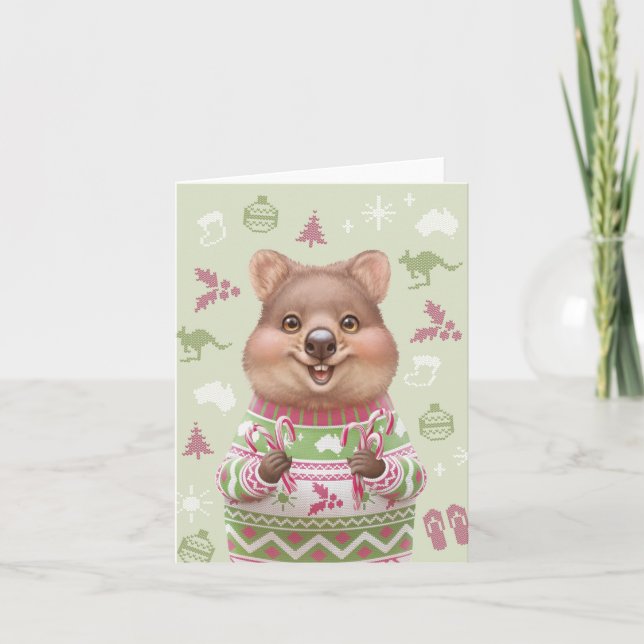 Carte de Noël des animaux adorables d'Australie -  (Devant)