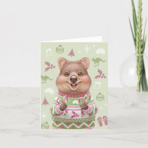 Carte de Noël des animaux adorables d'Australie -