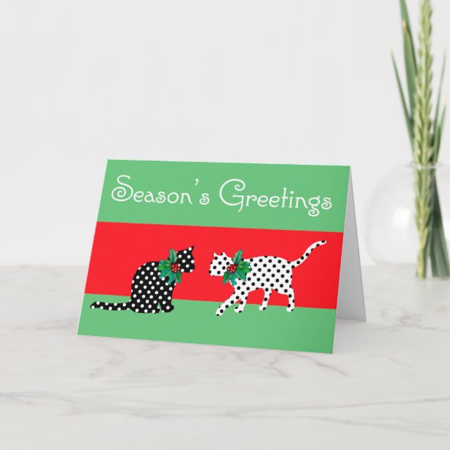 Carte de Noël des chats Dotty (Devant)