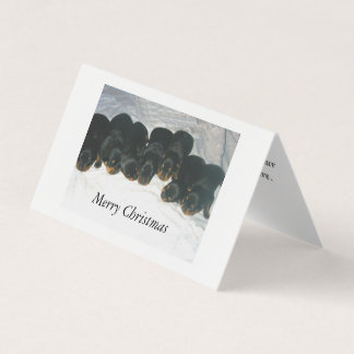 Carte de Noël des chiots Rottweiler