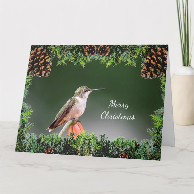 Carte de Noël des colibris (Devant)