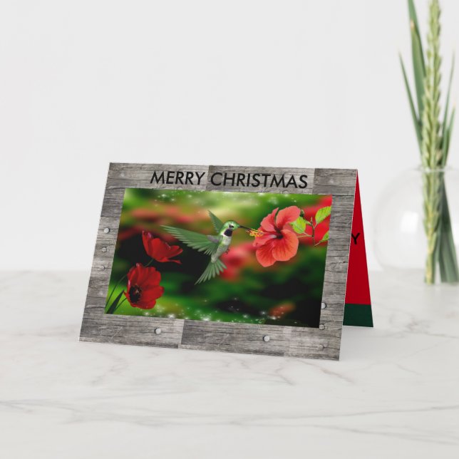 Carte de Noël des colibris (Devant)