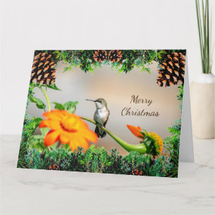 Carte de Noël des colibris