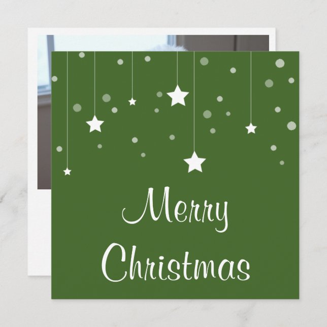 Carte de Noël des Étoiles Blanches (Devant / Derrière)