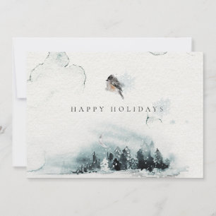 Carte de Noël des forêts d'hiver Frost