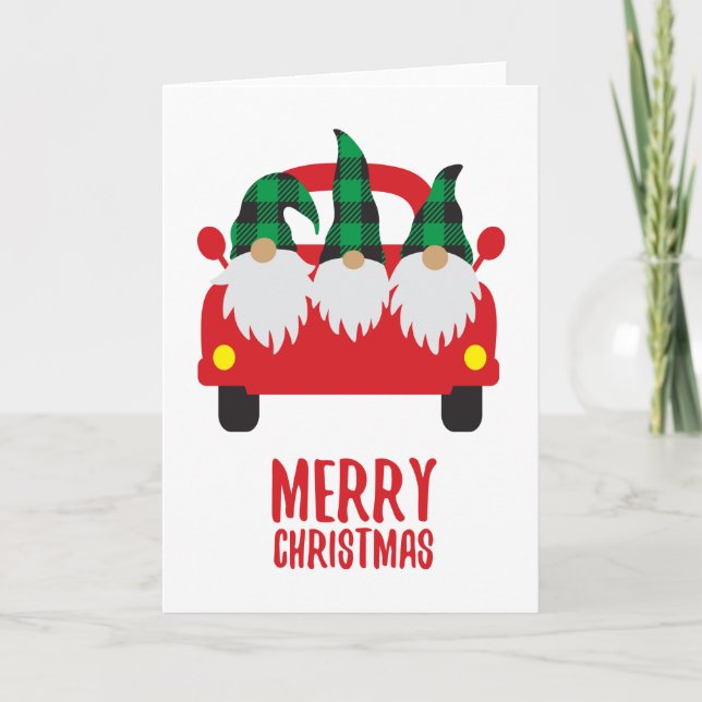 Carte de Noël des Gnomes amusants (Devant)