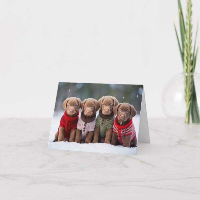 Carte de Noël des marionnettes de l'équipe de rech (Devant)