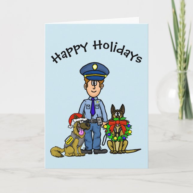 Carte de Noël des policiers K-9 (Devant)