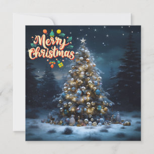 Carte de Noël des traditions scintillantes