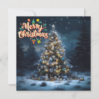 Carte de Noël des traditions scintillantes