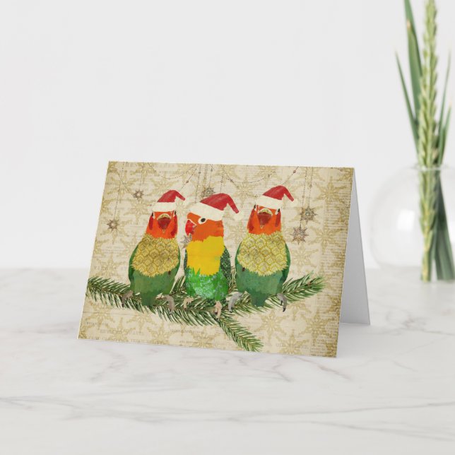 Carte de Noël des trois oiseaux d'or (Devant)