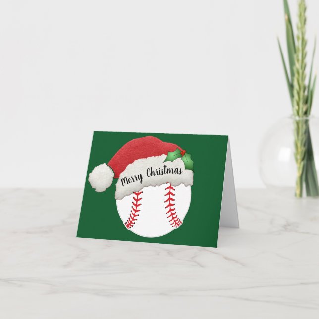 Carte de Noël Design Baseball (Devant)