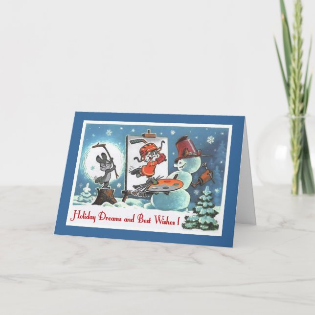 Carte de Noël d'hockey (Devant)