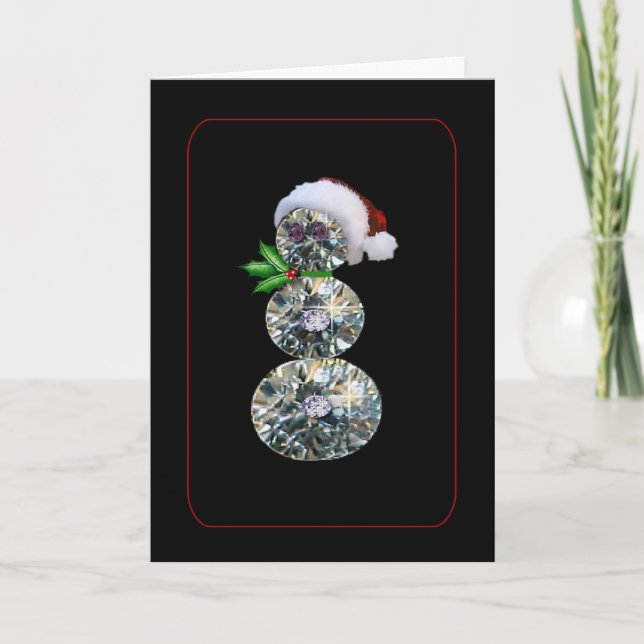Carte de Noël Diamond Snowman (Devant)