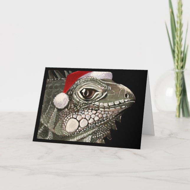Carte de Noël d'iguane (Devant)