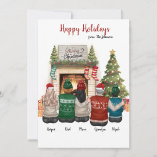 Carte de Noël d'image personnalisée pour portrait 