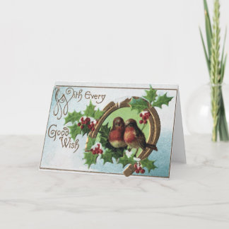 Carte de Noël d'oiseaux