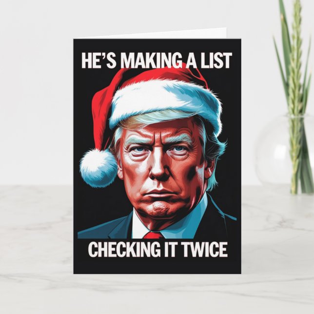 Carte de Noël Donald Trump | Fête patriotique (Devant)