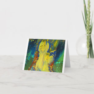 Carte de Noël d'or d'anges divinement de chant