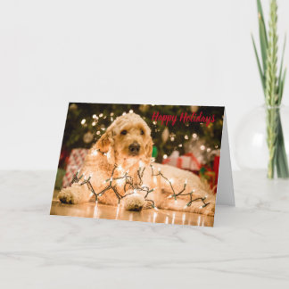 Carte de Noël d'or de vacances de griffonnage