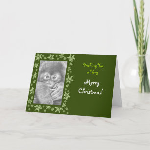 Carte de Noël d'orang-outan de bébé