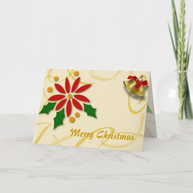 Carte de Noël dorée (Devant)