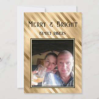 Carte de Noël dorée pour les Fêtes