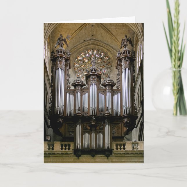 Carte de Noël d'organe de cathédrale d'Auch (Devant)