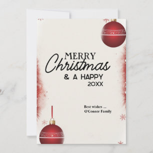 Carte de Noël d'ornement - Salutation de vacances