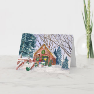 Carte de Noël douce de magasin du chocolat de