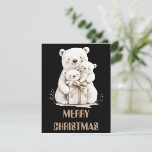 Carte de Noël d'ours polaire