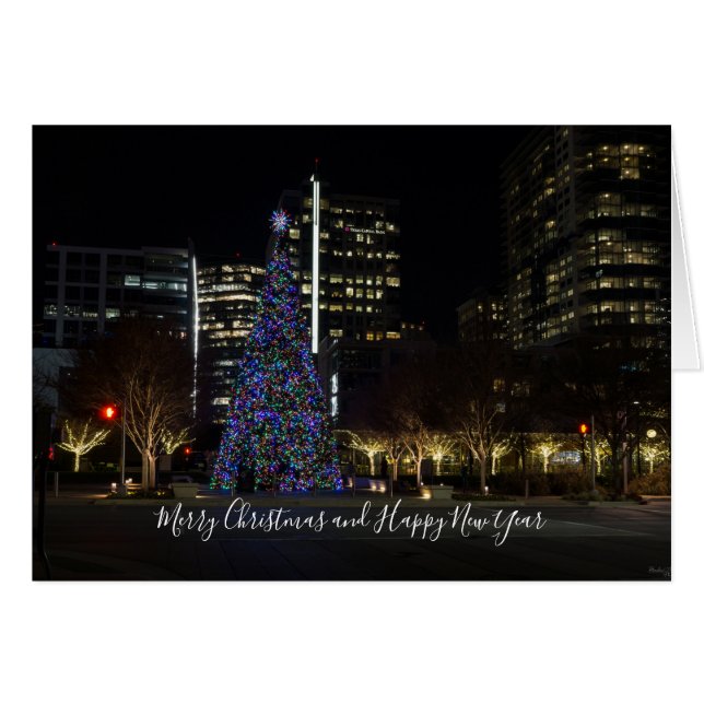 Carte de Noël Downtown Dallas (Devant Horizontal)