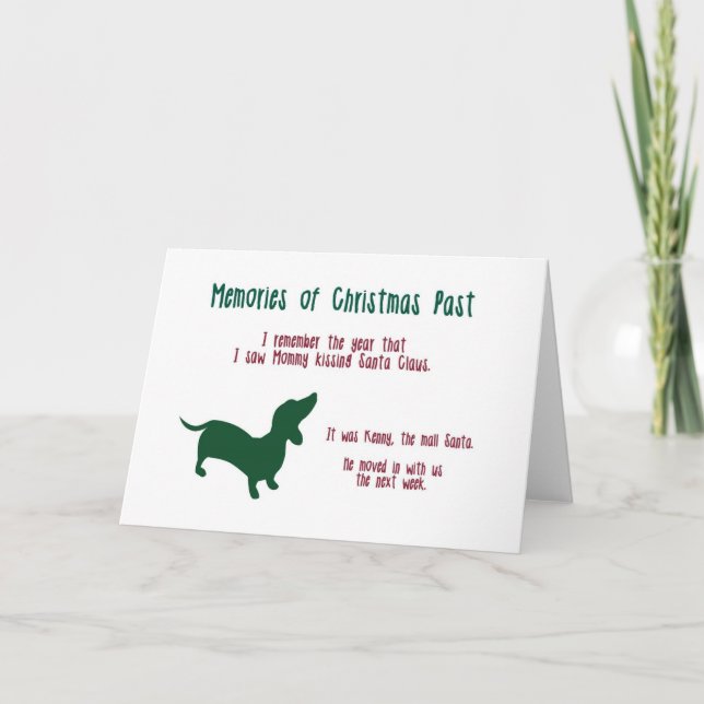 Carte de Noël Doxie amusante (Devant)