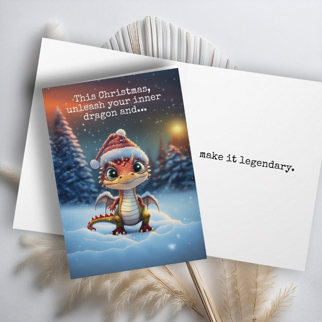 Carte de Noël Dragon Légendaire (Créateur téléchargé)