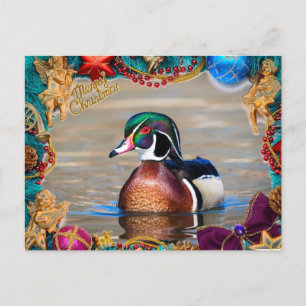 Carte de Noël Drake Duck Wood
