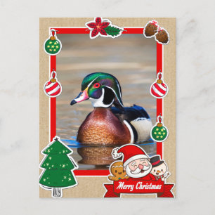 Carte de Noël Drake Duck Wood