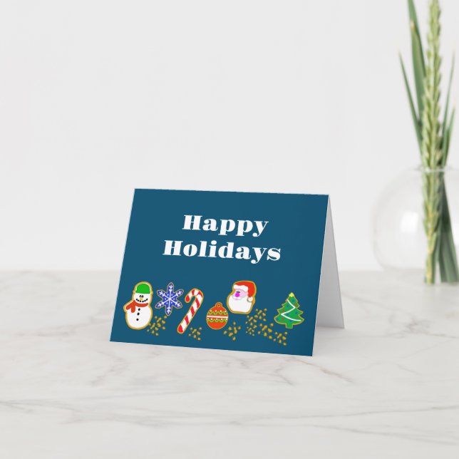 Carte de Noël drôle avec des cookies de Noël (Devant)