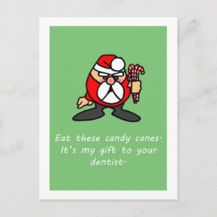 Carte de Noël drôle avec un Père Noël grossier