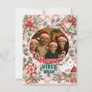 Carte de Noël drôle – Bonnes vibrations uniquement