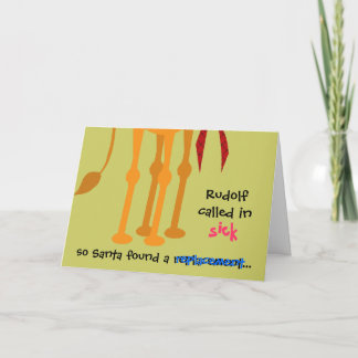 Carte de Noël drôle - chameau dans le costume de