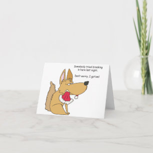 Carte de Noël drôle de chien