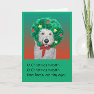 Carte de Noël drôle de Goldendoodle