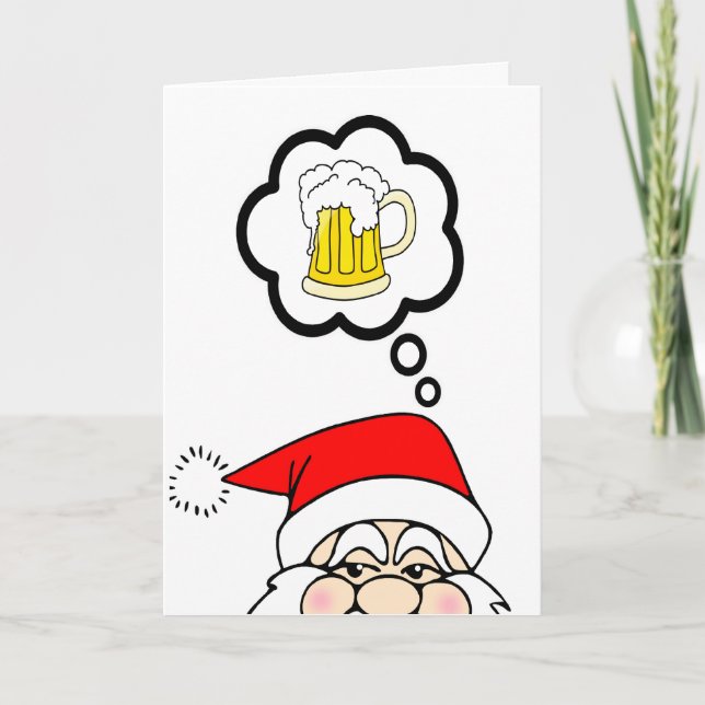 Carte de Noël drôle de Père Noël (Devant)